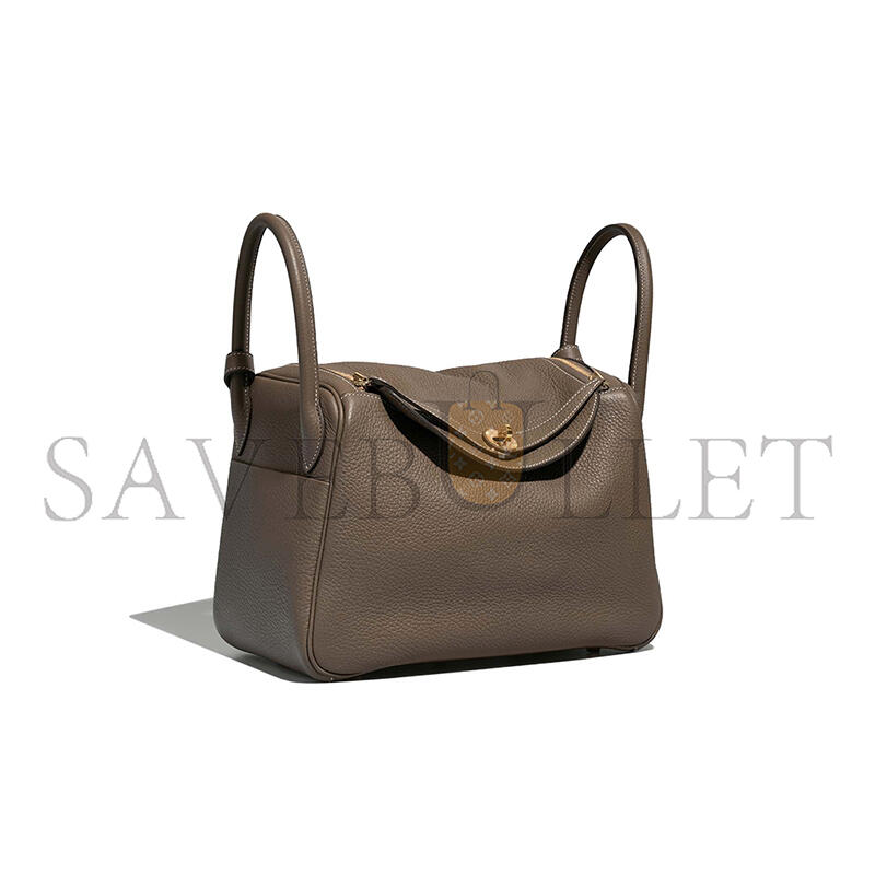 H**mes MASTER LINDY 30 CLEMENCE ETOUPE BAG (30*19*16cm)